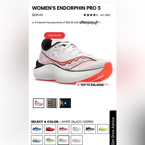 SAUCONY WOMEN'S ENDORPHIN PRO 3 sz 9.5 - Picture 7 of 7